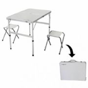 Mesa Domo Aluminio com 2 Banqueta